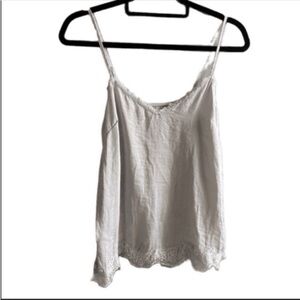 Aerie silky lace light gray lace trim cami. Size XS.